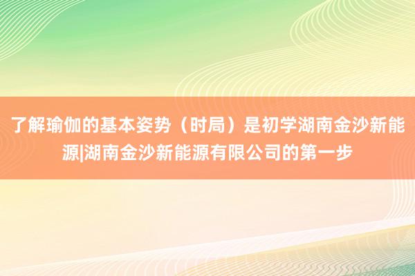 了解瑜伽的基本姿势（时局）是初学湖南金沙新能源|湖南金沙新能源有限公司的第一步