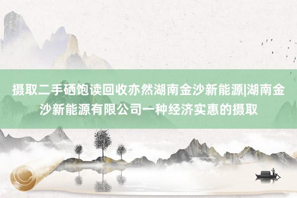 摄取二手硒饱读回收亦然湖南金沙新能源|湖南金沙新能源有限公司一种经济实惠的摄取